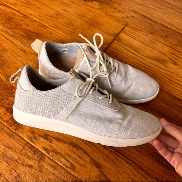 TOMS Cabrillo Sneaker Drizzle Gray Chambray Size 10 - Picture 5 of 6